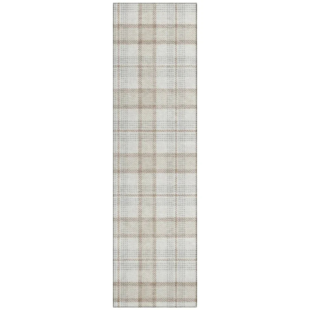 LOOMLAN Rugs Zinara Ivory Washable Indoor-Outdoor Rug