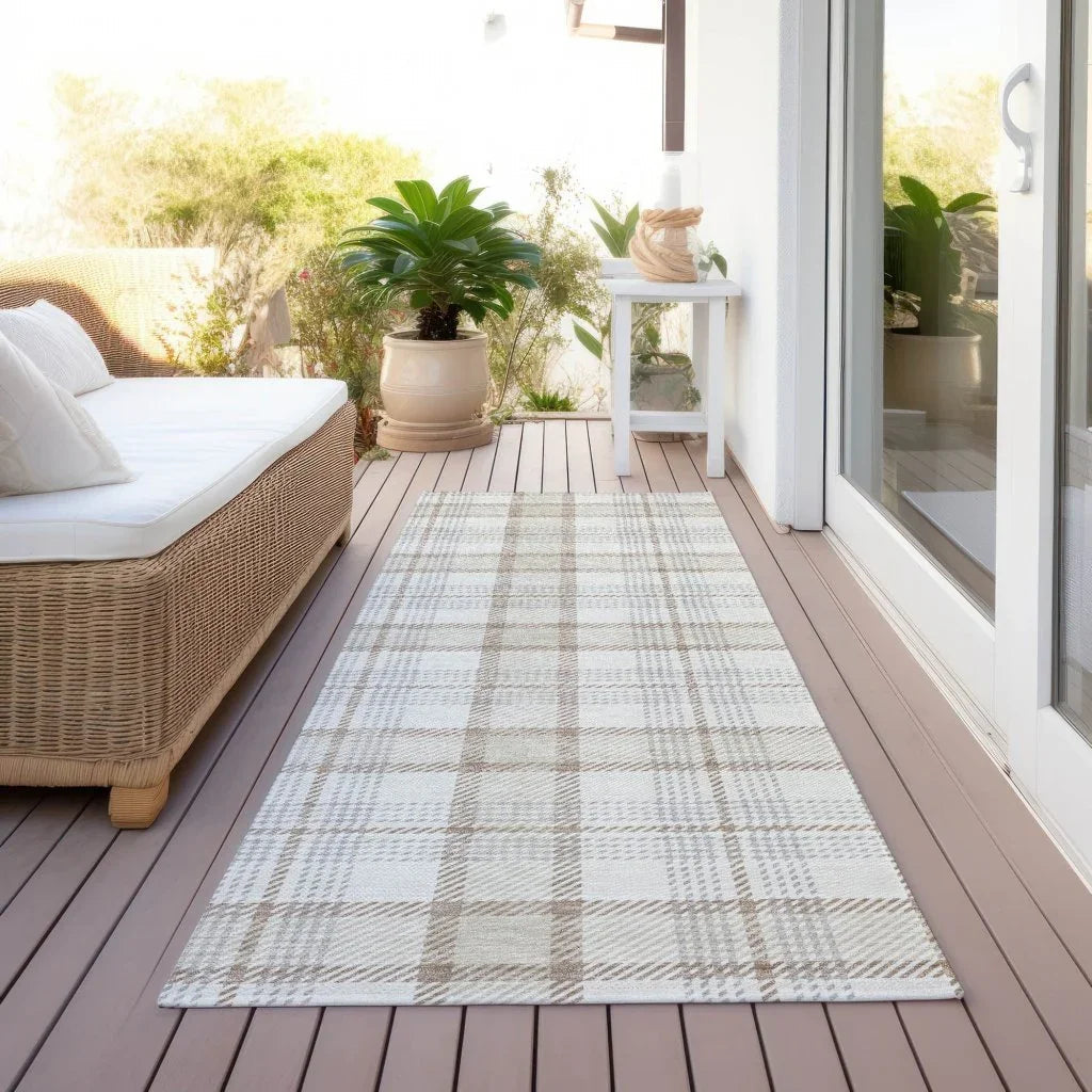 LOOMLAN Rugs Zinara Ivory Washable Indoor-Outdoor Rug
