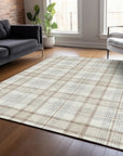 LOOMLAN Rugs Zinara Ivory Washable Indoor-Outdoor Rug