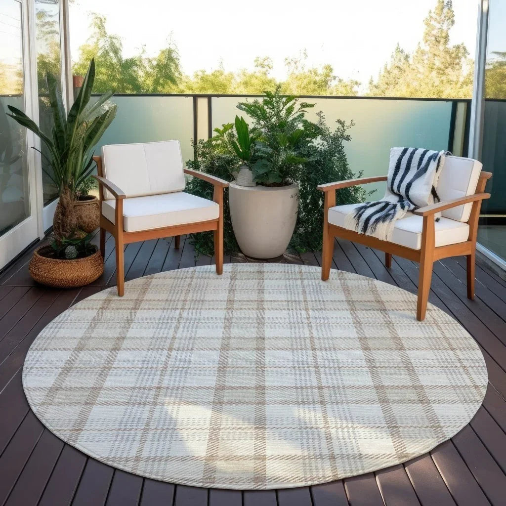 LOOMLAN Rugs Zinara Ivory Washable Indoor-Outdoor Rug
