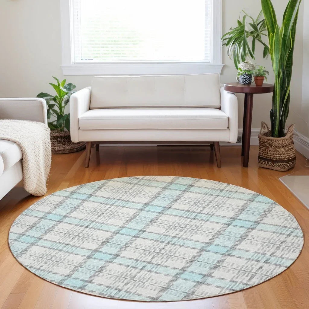 LOOMLAN Rugs Zinara Sky Washable Indoor-Outdoor Rug