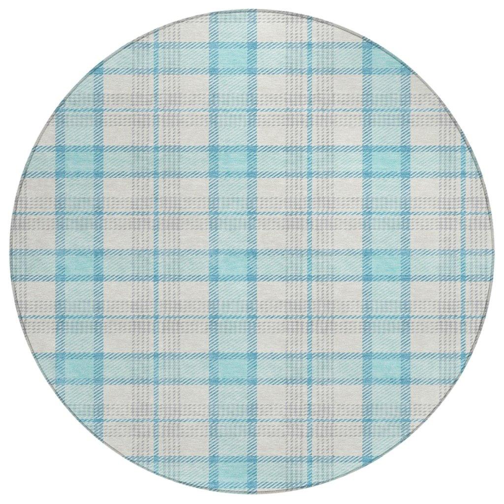 LOOMLAN Rugs Zinara Teal Washable Indoor-Outdoor Rug