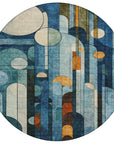 LOOMLAN Rugs Ziva Blue Washable Indoor-Outdoor Rug
