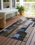 LOOMLAN Rugs Ziva Brown Washable Indoor-Outdoor Rug