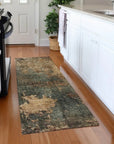 LOOMLAN Rugs Zuleya Green Washable Indoor-Outdoor Rug