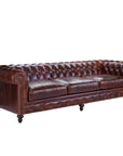 108" Long Leather Chesterfield Sofa Made to Order - Uptown Sebastian