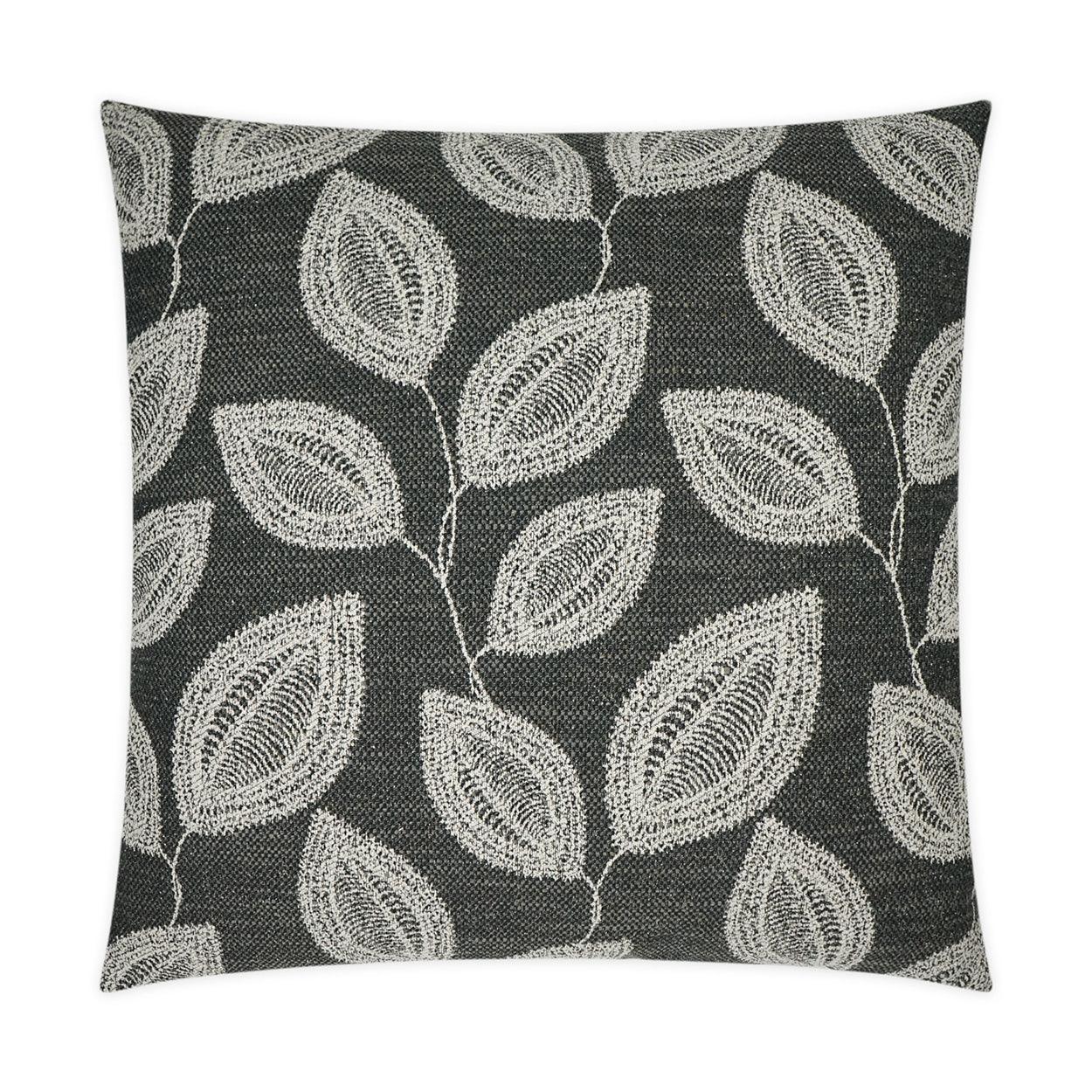 Adril Floral Grey Large Throw Pillow With Insert - Uptown Sebastian