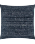 Agra Denim Solid Navy Large Throw Pillow With Insert - Uptown Sebastian