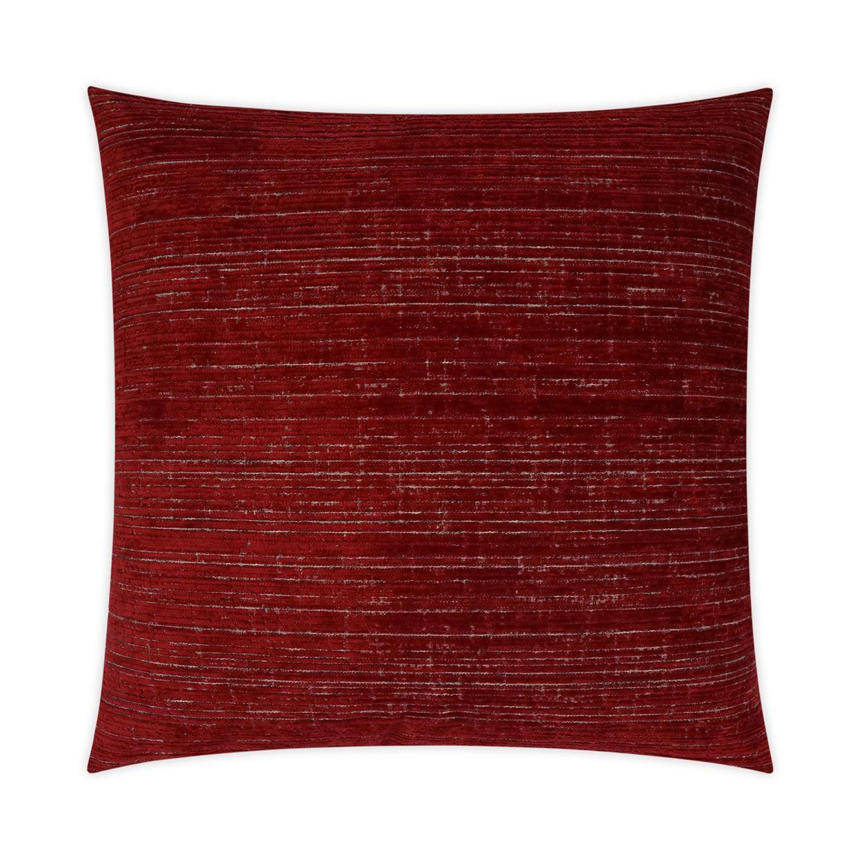 Agra Garnet Solid Red Large Throw Pillow With Insert - Uptown Sebastian