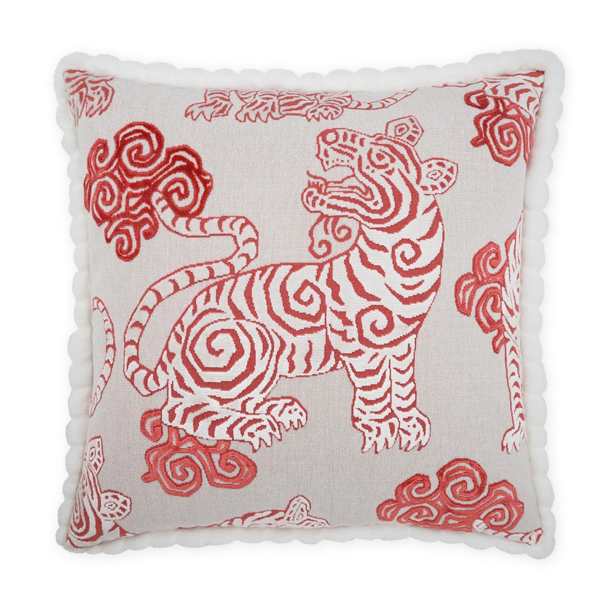 Akbar Coral Novelty Coral Salmon Large Throw Pillow With Insert - Uptown Sebastian
