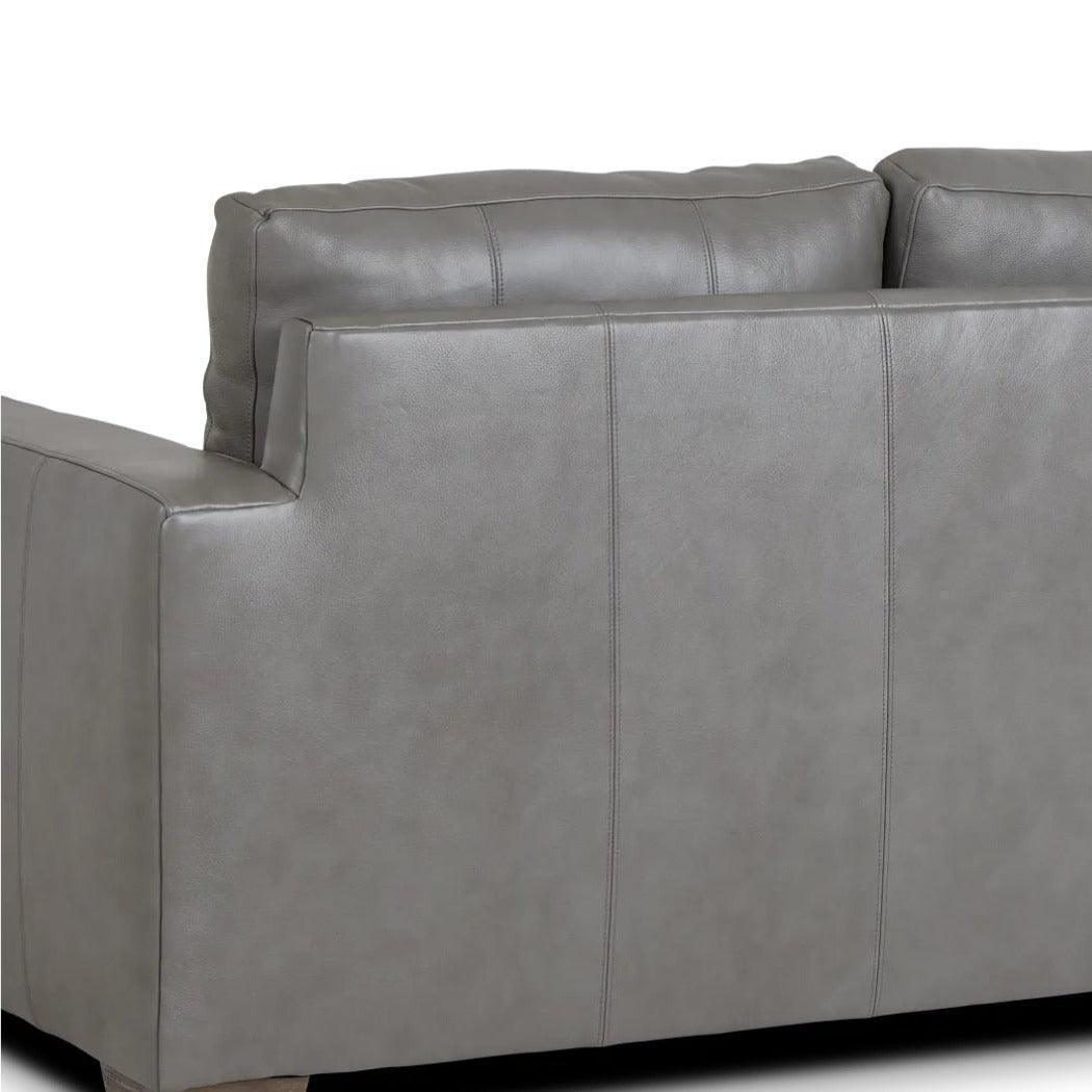 Alabama High Back Leather Sofa Dark Gray Made In the USA - Uptown Sebastian