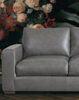 Alabama High Back Leather Sofa Dark Gray Made In the USA - Uptown Sebastian