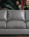 Alabama High Back Leather Sofa Dark Gray Made In the USA - Uptown Sebastian