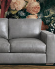 Alabama High Back Leather Sofa Dark Gray Made In the USA - Uptown Sebastian