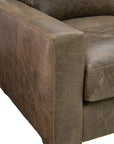 Alabama Leather Sofa Brown BenchMade In the USA - Uptown Sebastian