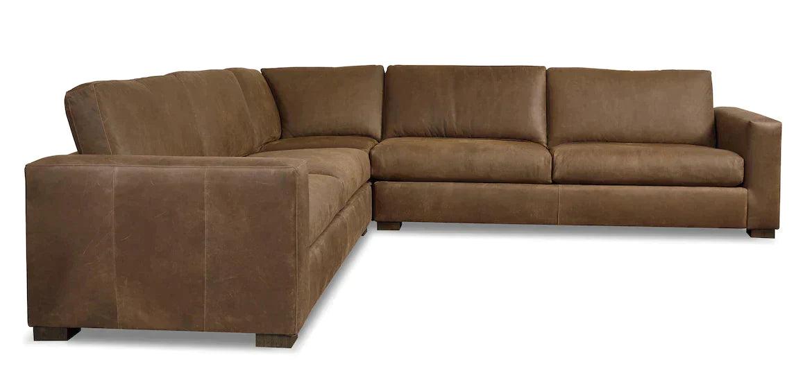 Alabama Symmetrical Leather Sectional Sofa Made to Order - Uptown Sebastian