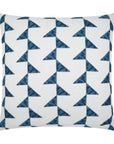Alignment Lapis Geometric Beach Blue Large Throw Pillow With Insert - Uptown Sebastian