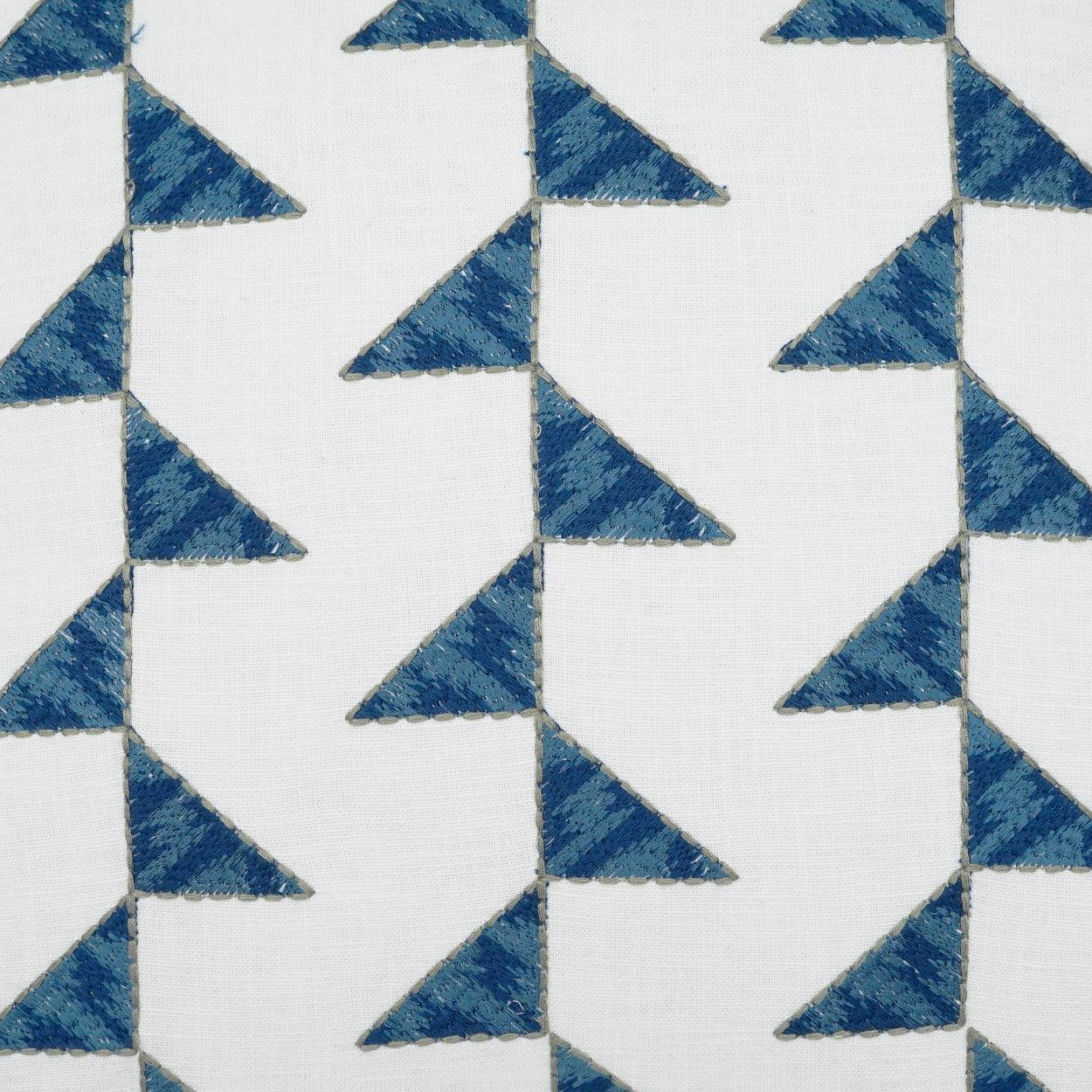 Alignment Lapis Geometric Beach Blue Large Throw Pillow With Insert - Uptown Sebastian
