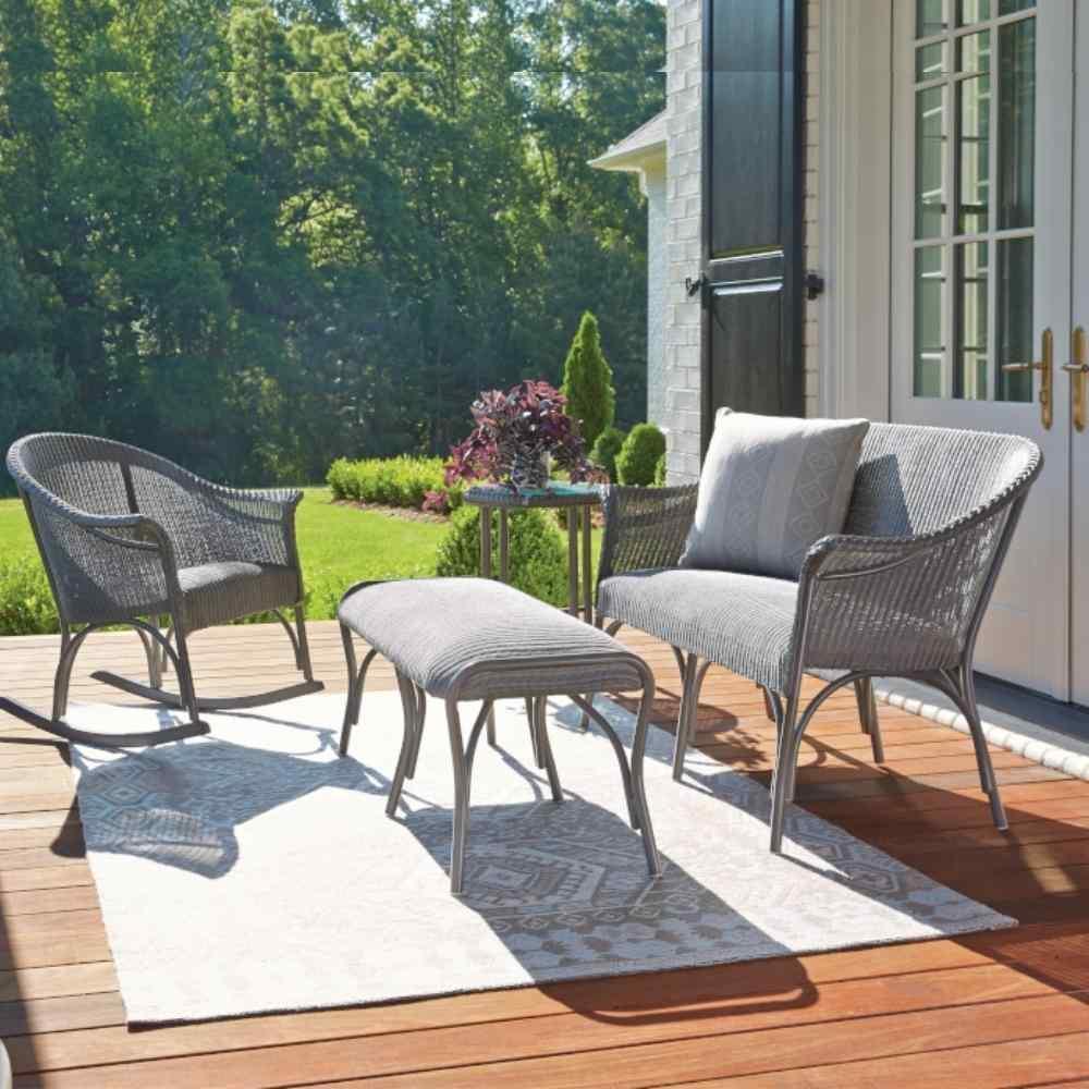 All Seasons Patio Furniture 5 Pc Lounge Chairs With Settee Ottoman Set - Uptown Sebastian