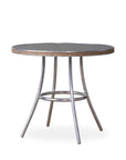 All Seasons Patio Round Bistro Table With Charcoal Glass Top - Uptown Sebastian