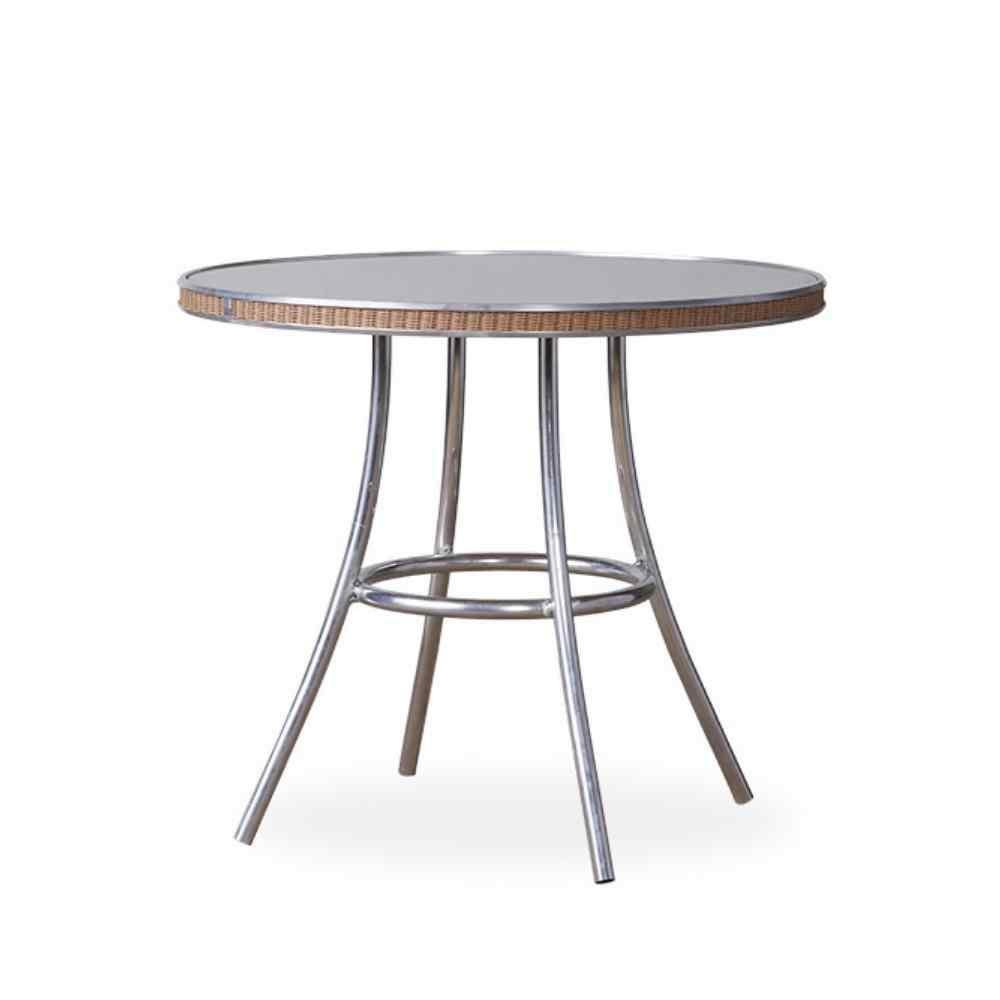 All Seasons Patio Round Bistro Table With Taupe Glass Top Lloyd Flanders - Uptown Sebastian