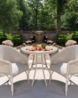 All Seasons Patio Round Bistro Table With Taupe Glass Top Lloyd Flanders - Uptown Sebastian