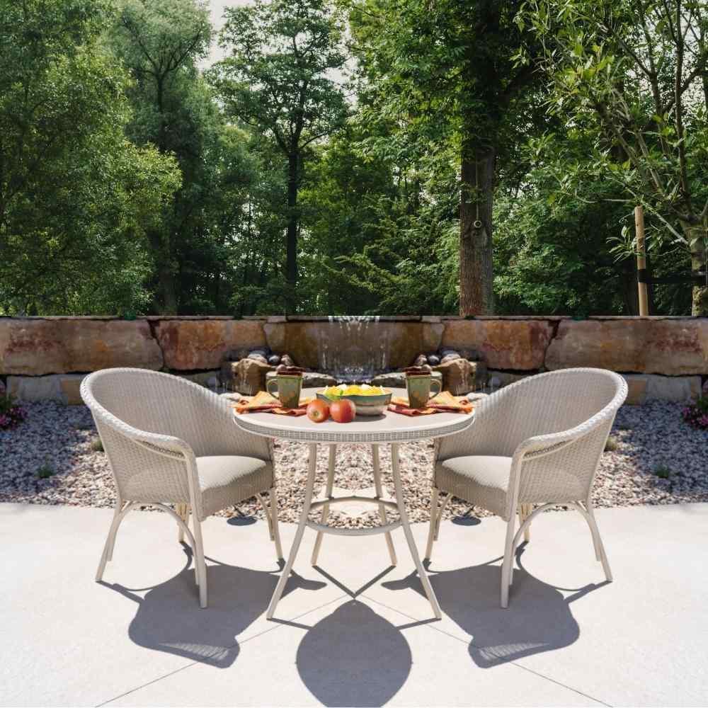 All Seasons Patio Round Bistro Table With Taupe Glass Top Lloyd Flanders - Uptown Sebastian