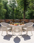 All Seasons Patio Round Bistro Table With Taupe Glass Top Lloyd Flanders - Uptown Sebastian