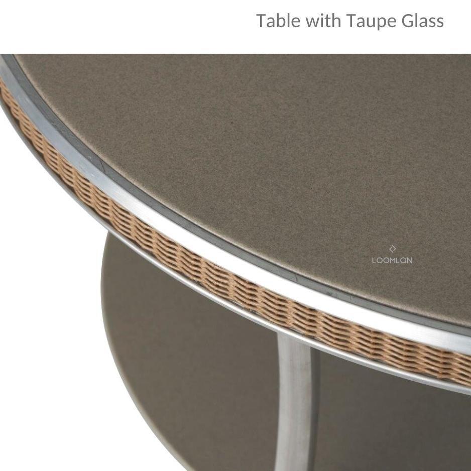 All Seasons Patio Round Bistro Table With Taupe Glass Top Lloyd Flanders - Uptown Sebastian