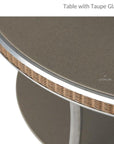 All Seasons Patio Round Bistro Table With Taupe Glass Top Lloyd Flanders - Uptown Sebastian