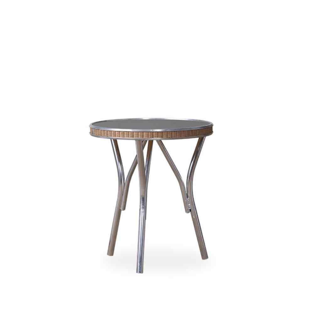 All Seasons Patio Round End Table With Taupe Glass Lloyd Flanders - Uptown Sebastian