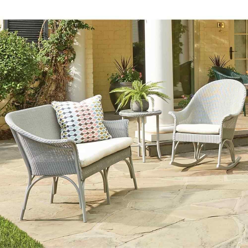 All Seasons Patio Round End Table With Taupe Glass Lloyd Flanders - Uptown Sebastian