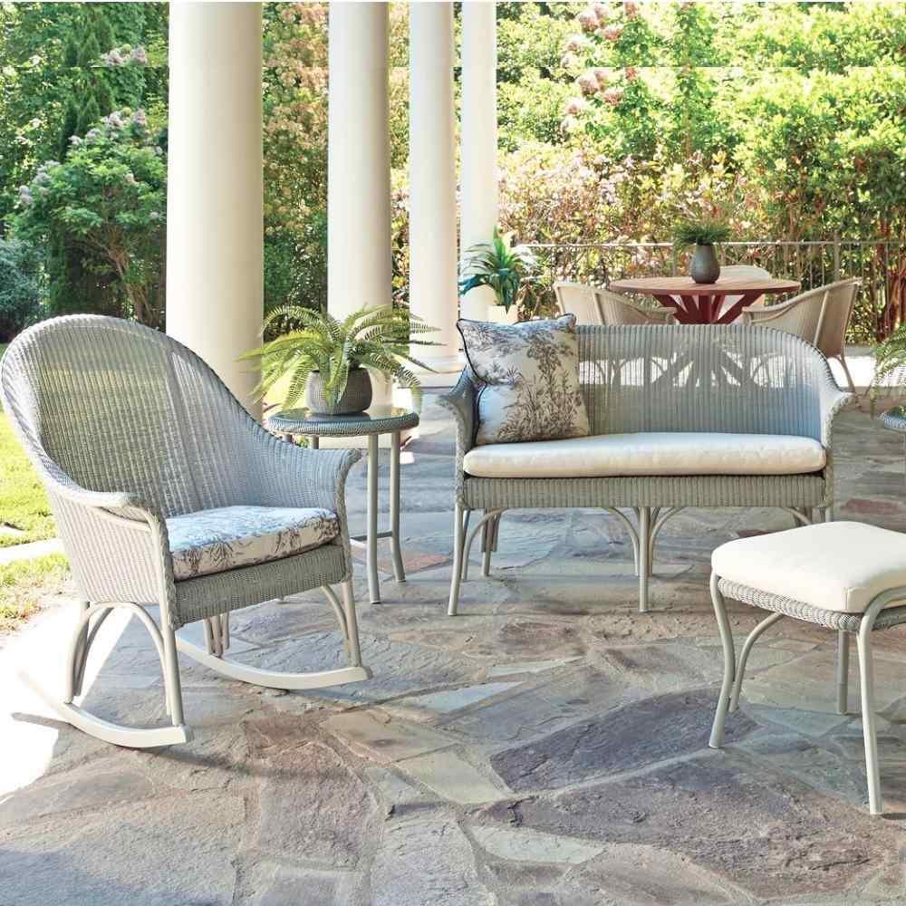 All Seasons Settee With Sunbrella Cushion Wicker Outdoor Furniture - Uptown Sebastian