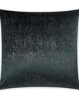 Alnwick Ebony Glam Solid Black Large Throw Pillow With Insert - Uptown Sebastian