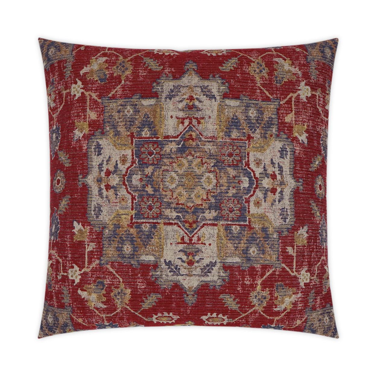 Amici Cinnabar Global Red Large Throw Pillow With Insert - Uptown Sebastian