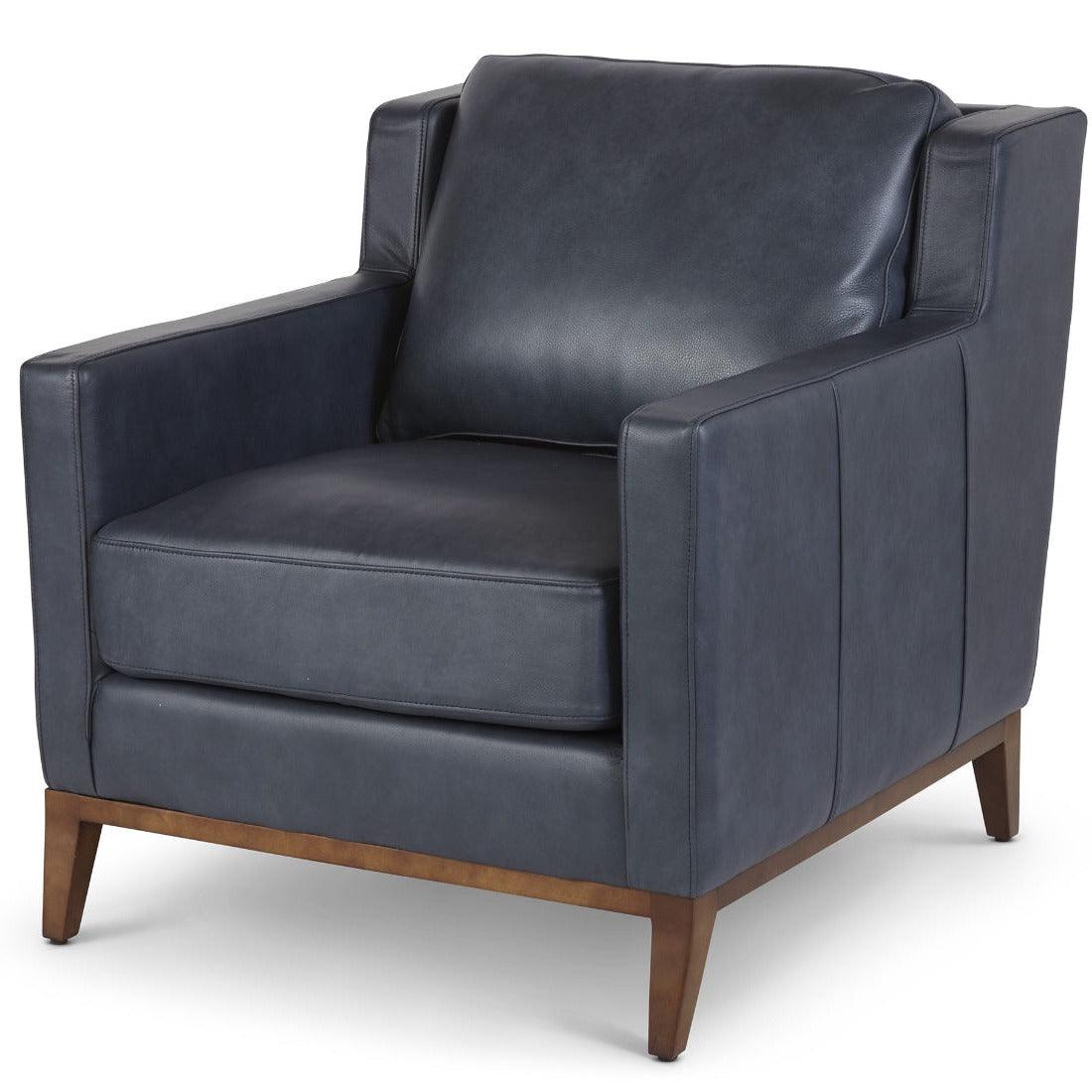 Anders Leather Club Chair Handcrafted and Made to Order - Uptown Sebastian