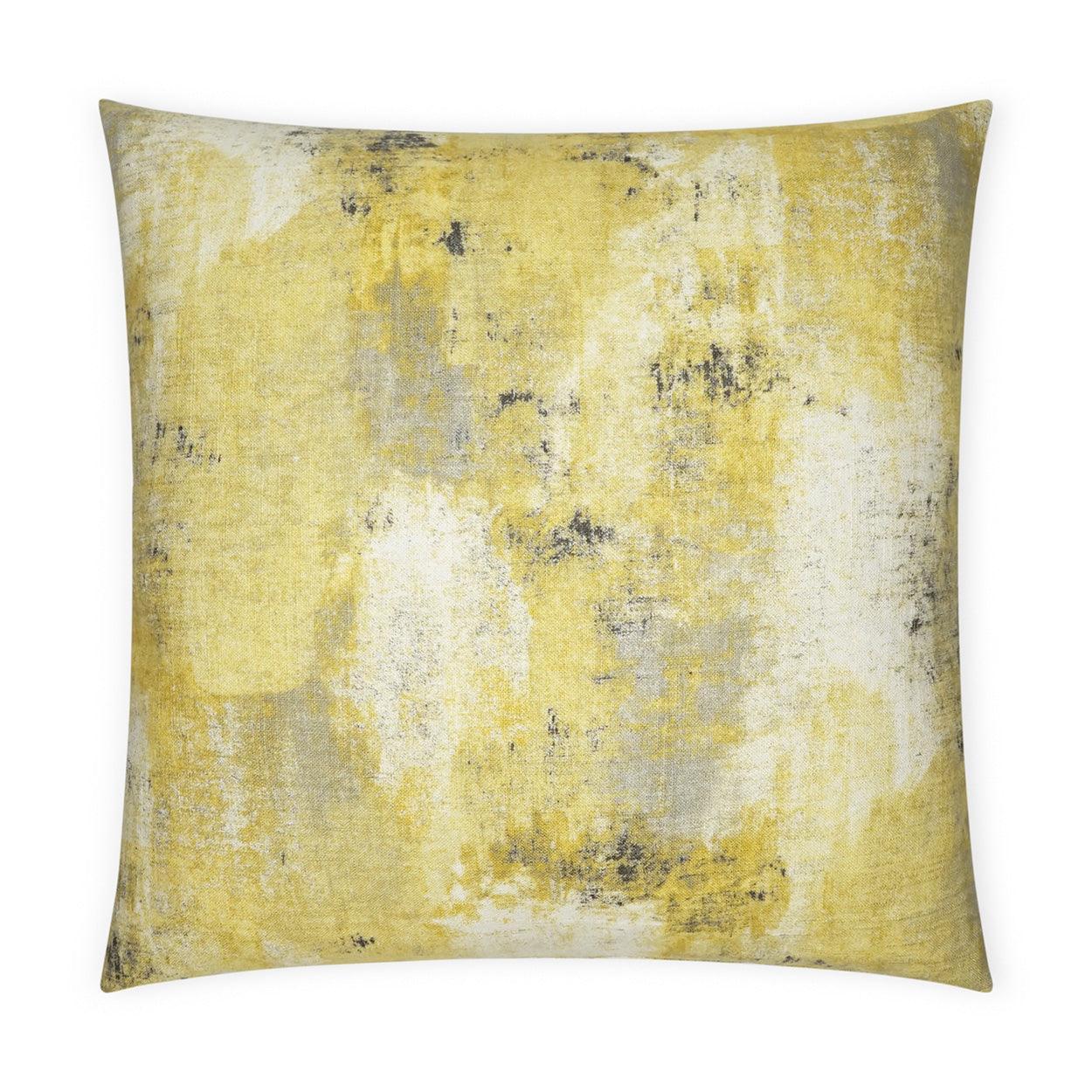 Antalya Yellow Abstract Yellow Large Throw Pillow With Insert - Uptown Sebastian