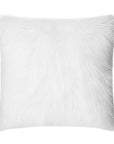 Arctic Fox White Faux Fur White Large Throw Pillow With Insert - Uptown Sebastian