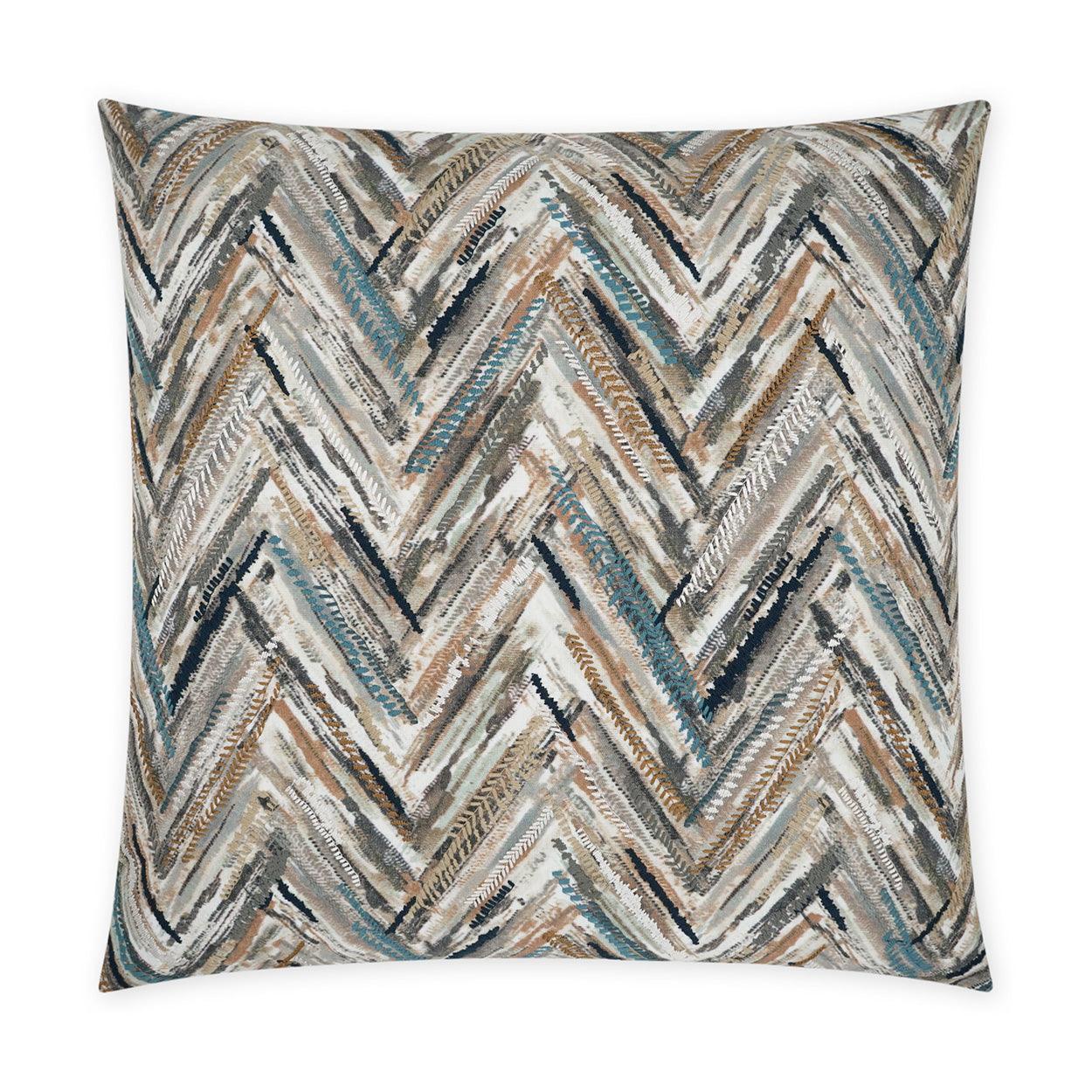 Attribute Abstract Chevon Embroidery Large Throw Pillow With Insert - Uptown Sebastian