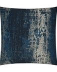 Aurora Midnight Abstract Blue Navy Large Throw Pillow With Insert - Uptown Sebastian