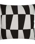 Bayview Domino Geometric Black Large Throw Pillow With Insert - Uptown Sebastian