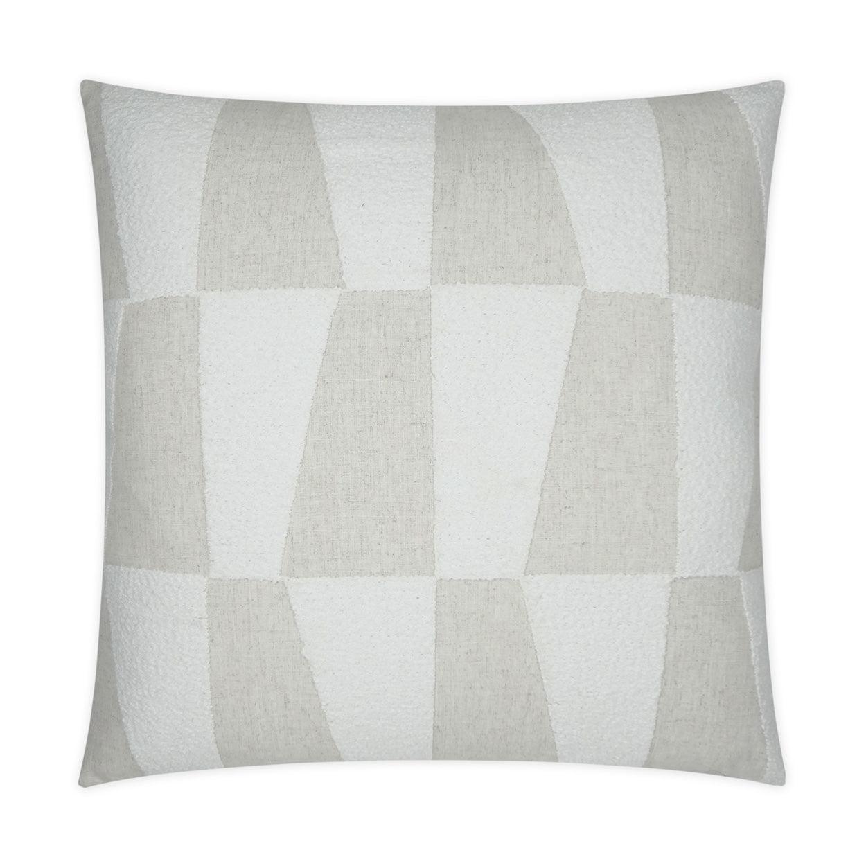 Bayview Ivory Geometric Ivory Large Throw Pillow With Insert - Uptown Sebastian