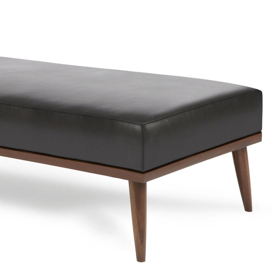 Beckett Bench Ottoman Coffee Table Top Grain Leather Made to Order - Uptown Sebastian