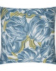 Belle Ame Indigo Floral Blue Large Throw Pillow With Insert - Uptown Sebastian