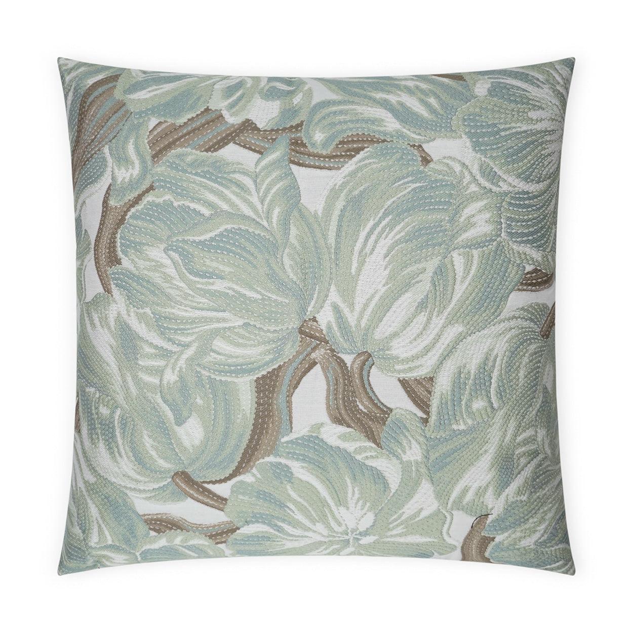 Belle Ame Spearmint Floral Mist Large Throw Pillow With Insert - Uptown Sebastian