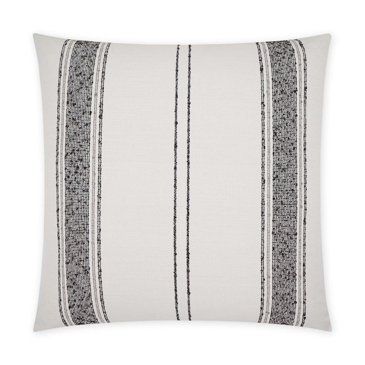 Bellweather Stripes White Large Throw Pillow With Insert - Uptown Sebastian