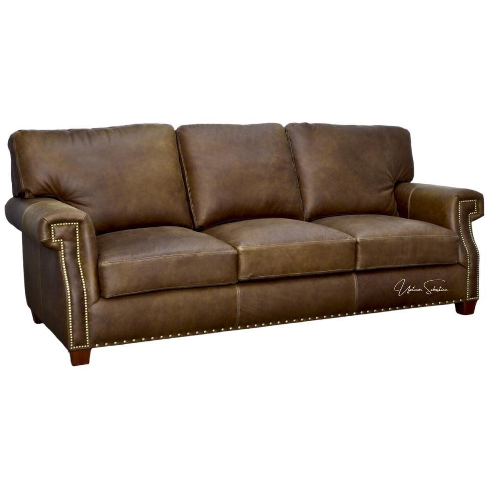 Benchmade to Order 90 Inches Leather Sofa Modern Hartford - Uptown Sebastian