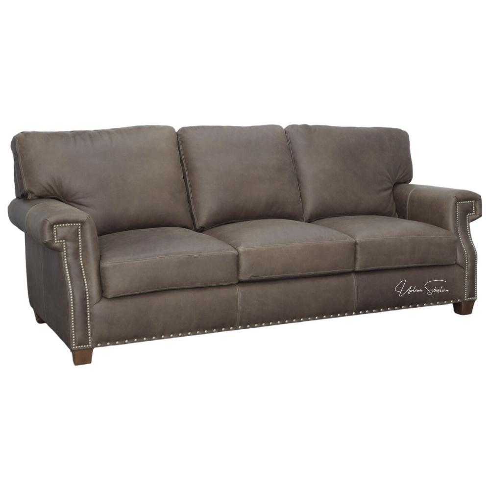 Benchmade to Order 90 Inches Leather Sofa Modern Hartford - Uptown Sebastian