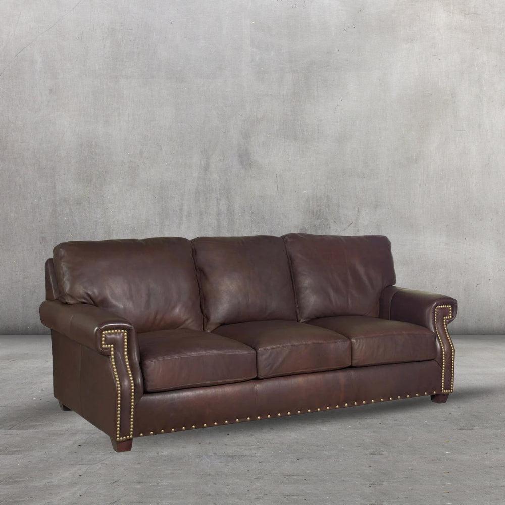 Benchmade to Order 90 Inches Leather Sofa Modern Hartford - Uptown Sebastian