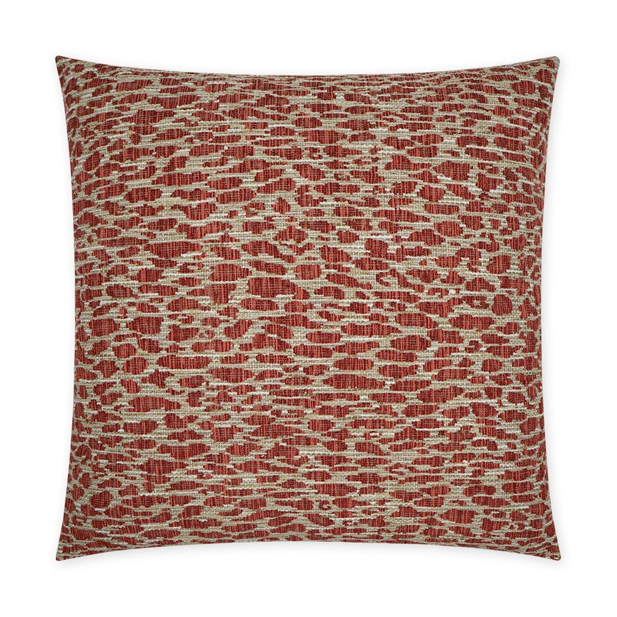 Bengal Spice Animal Abstract Red Large Throw Pillow With Insert - Uptown Sebastian